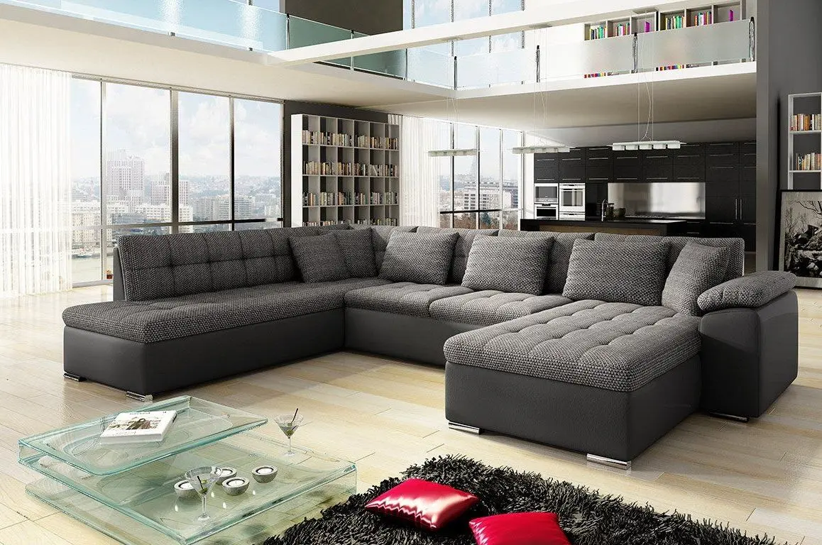 Диван П-образный раскладной Mirjan24 Tony/Niko Bis Right (Graphite/Gray) - 4