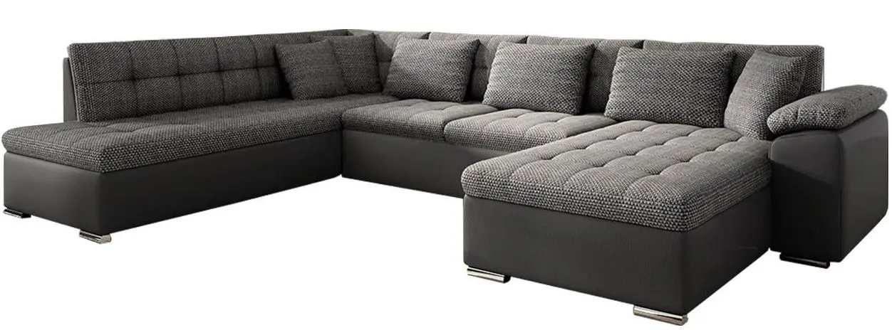 Диван П-образный раскладной Mirjan24 Tony/Niko Bis Right (Graphite/Gray)