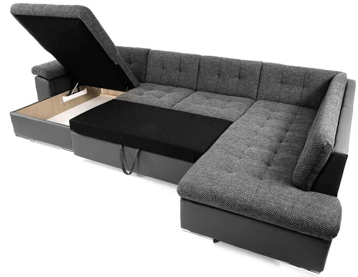 Диван П-образный раскладной Mirjan24 Tony Sale/Niko Bis Left (Gray/Black) - 3