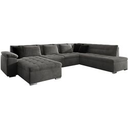 Диван П-образный раскладной Mirjan24 Tony Sale/Niko Bis Left (Gray/Black)