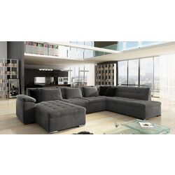 Диван П-образный раскладной Mirjan24 Tony Sale/Niko Bis Left (Gray/Black) Thumb