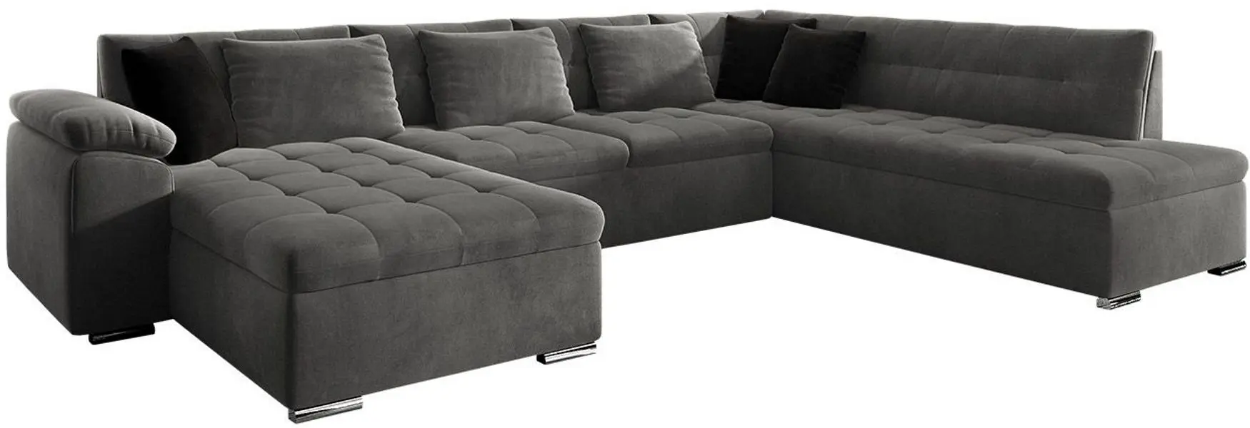 Диван П-образный раскладной Mirjan24 Tony Sale/Niko Bis Left (Gray/Black)