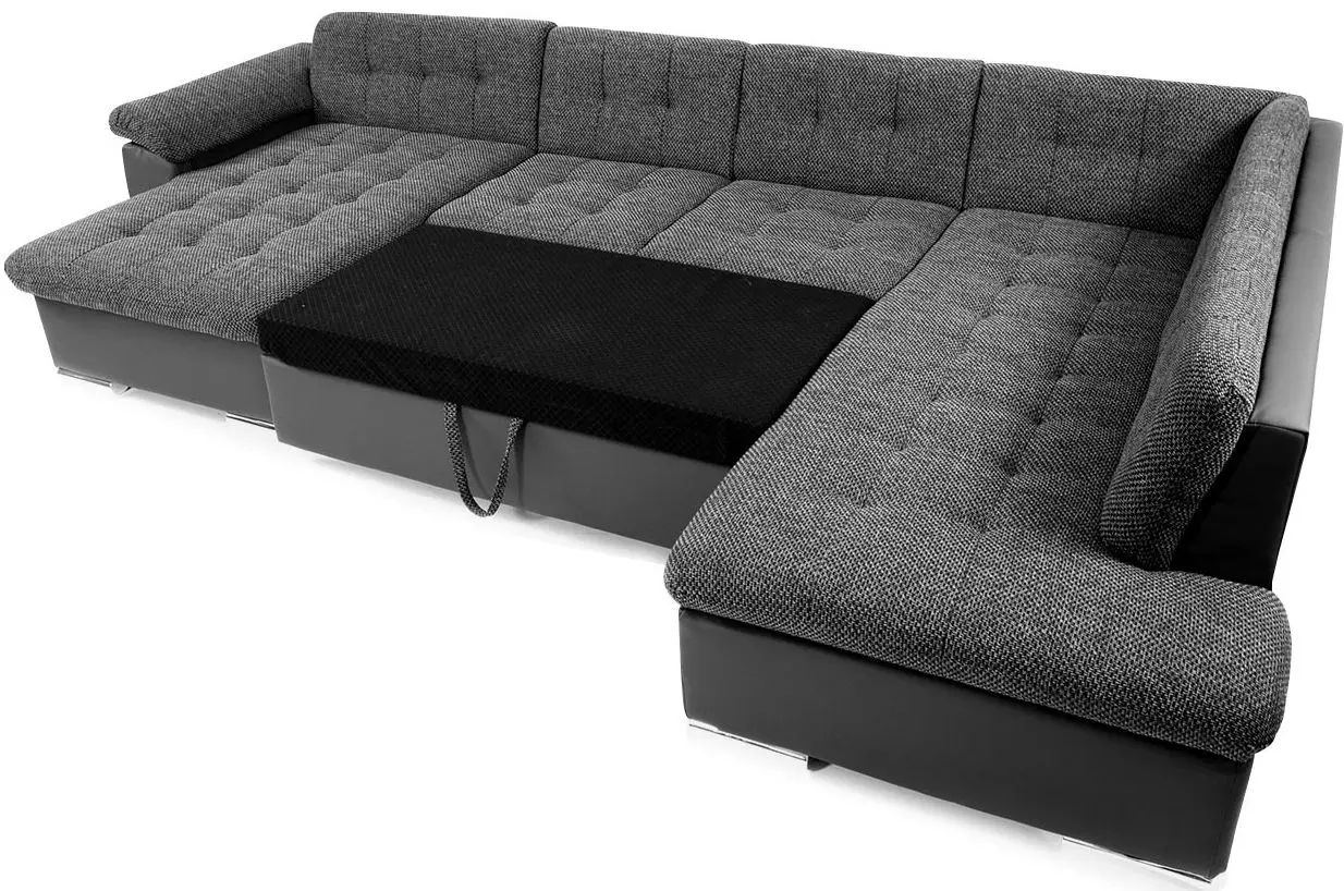 Диван П-образный раскладной Mirjan24 Tony Sale/Niko Bis Right (Gray/Black) - 2