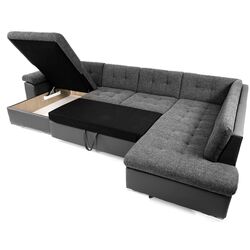 Диван П-образный раскладной Mirjan24 Tony Sale/Niko Bis Right (Gray/Black) Thumb