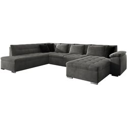 Диван П-образный раскладной Mirjan24 Tony Sale/Niko Bis Right (Gray/Black)