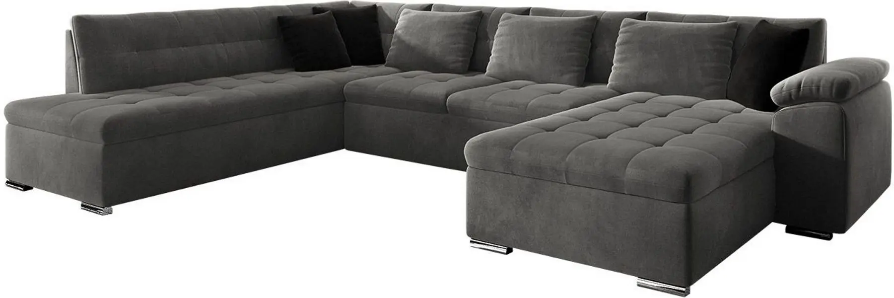 Диван П-образный раскладной Mirjan24 Tony Sale/Niko Bis Right (Gray/Black)