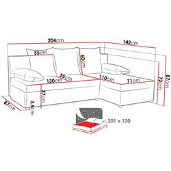 Диван угловой Mirjan24 Allosaur/Giani (Light Gray) Thumb