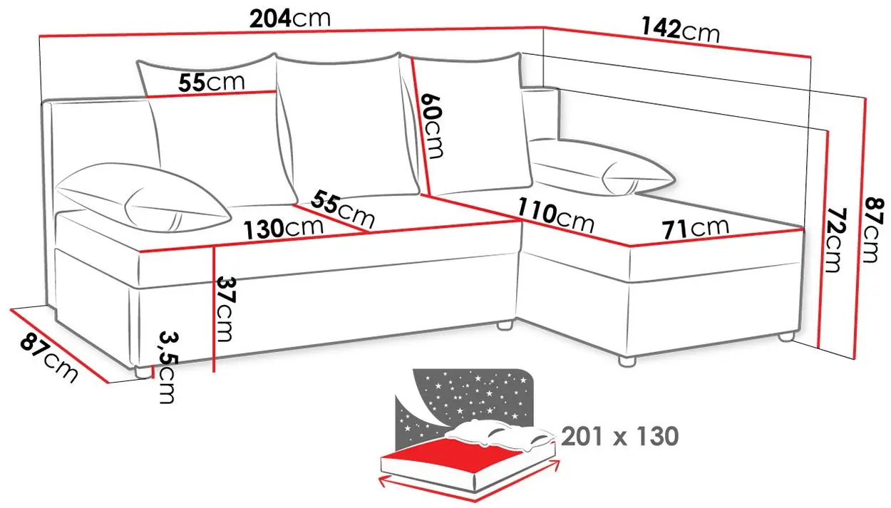 Диван угловой Mirjan24 Allosaur/Giani (Light Gray) - 5