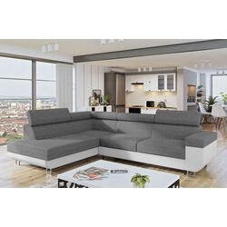 Диван угловой Mirjan24 Antrodem/Fonti Left (White/Light Gray) Thumb