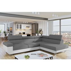 Диван угловой Mirjan24 Antrodem/Fonti Right (White/Light Gray) Thumb