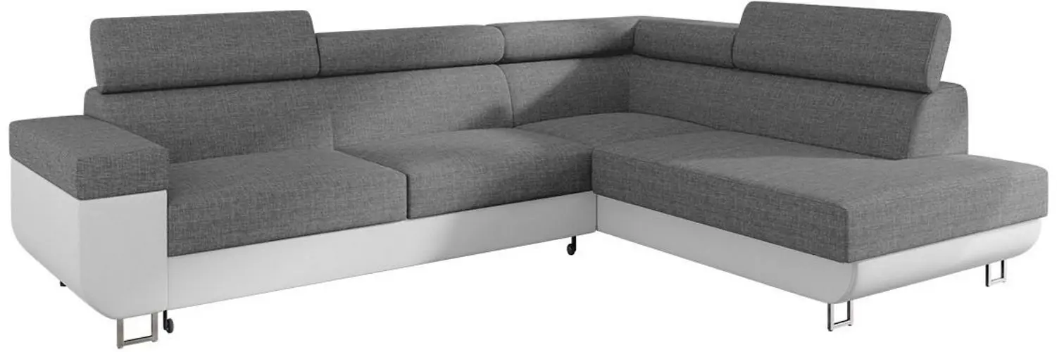 Диван угловой Mirjan24 Antrodem/Fonti Right (White/Light Gray)