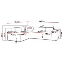 Диван угловой Mirjan24 Ardisia/Lordin Left (Beige) Thumb