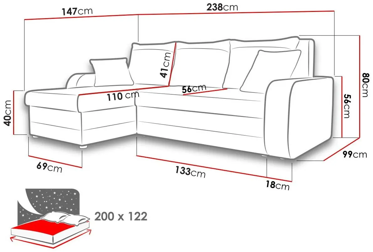 Диван угловой Mirjan24 Dalmir/Kris Poso 100 (Gray Light) - 2