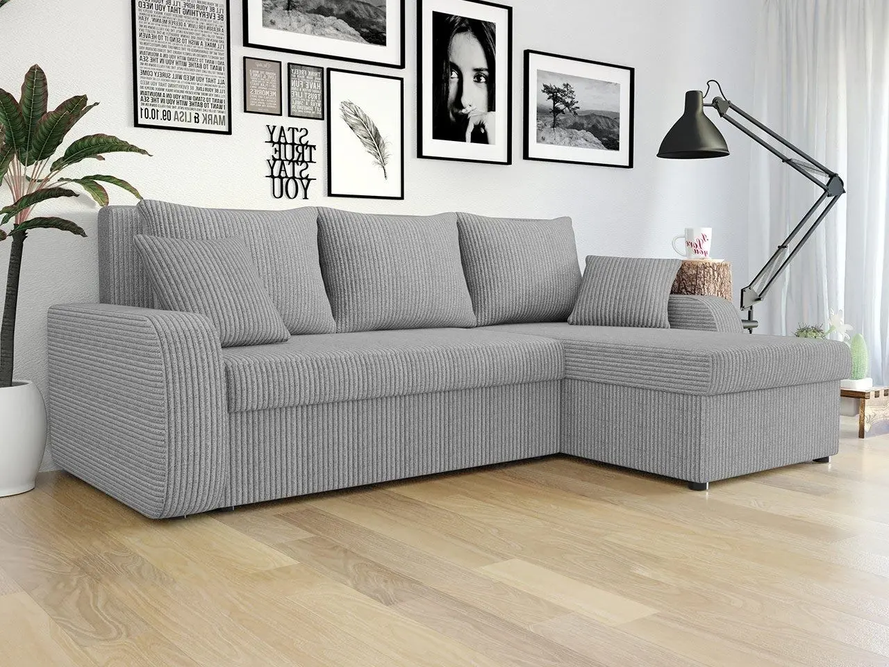 Canapea de colt Mirjan24 Dalmir/Kris Poso 110 (Dark Gray) - 7