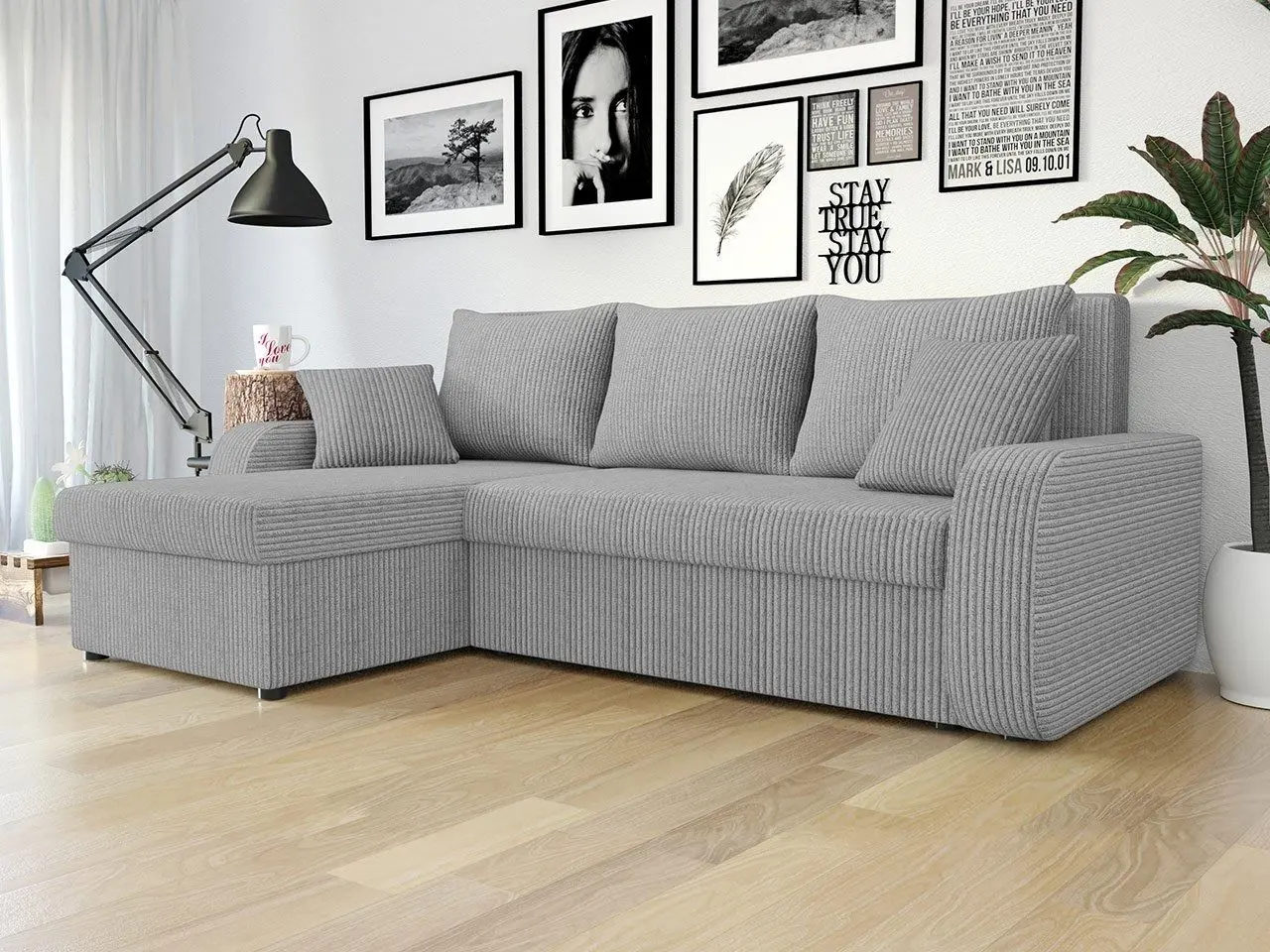 Canapea de colt Mirjan24 Dalmir/Kris Poso 110 (Dark Gray)