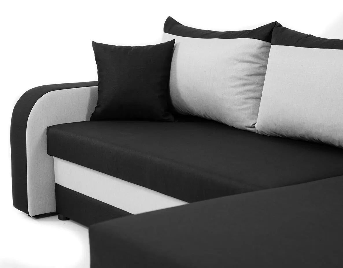 Диван угловой Mirjan24 Dalmir Lux/Kris (Gray/Black) - 6