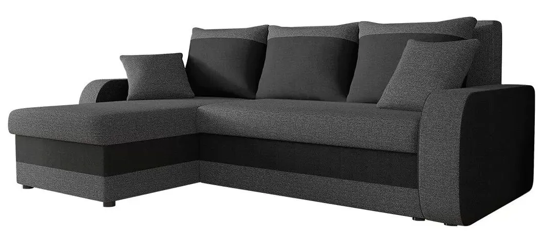 Диван угловой Mirjan24 Dalmir Lux/Kris (Gray/Black)