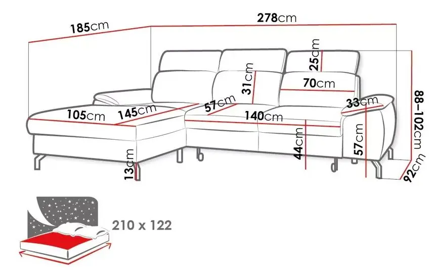 Диван угловой Mirjan24 Danviri/Slavio Left (Gray) - 5