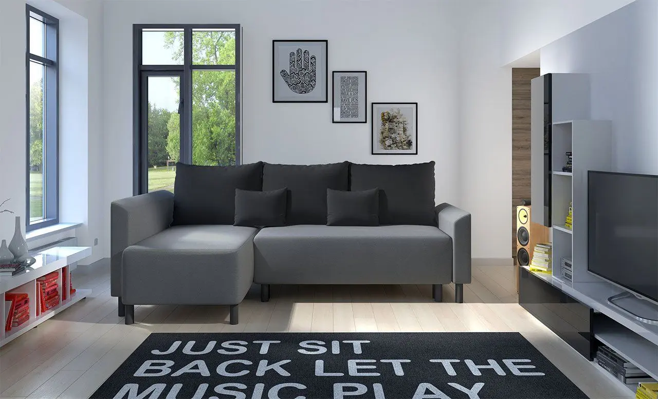 Диван угловой Mirjan24 Debian/Brest (Gray/Black) - 4