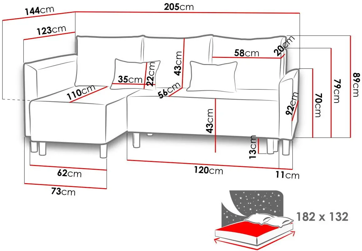 Диван угловой Mirjan24 Debian/Brest (Gray/Black) - 5