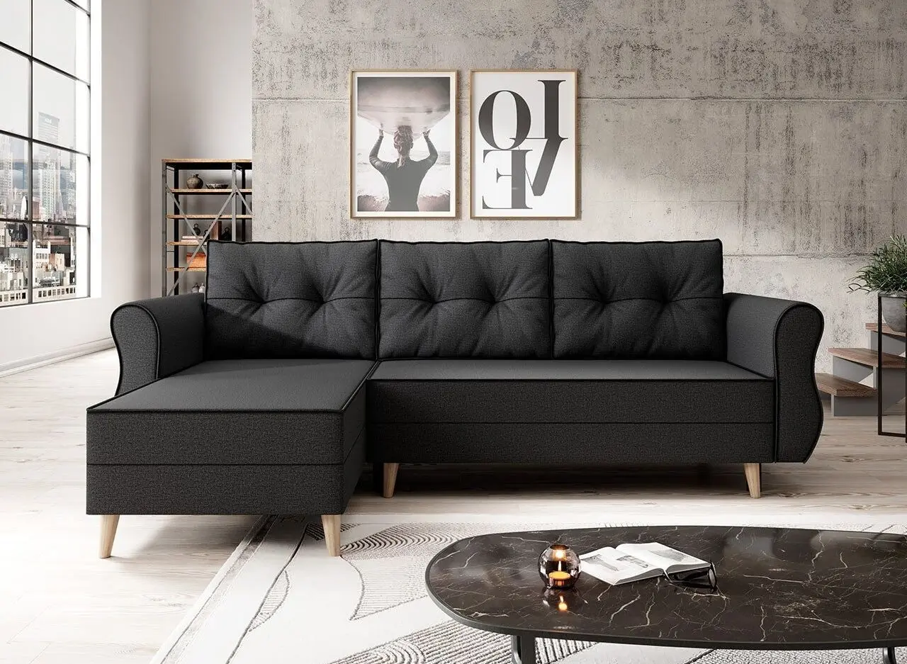 Диван угловой Mirjan24 Destins L/Neapol L (Black) - 3