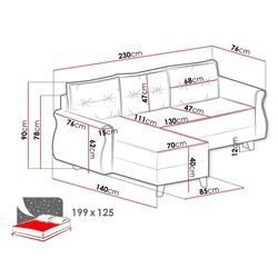 Диван угловой Mirjan24 Destins L/Neapol L (Black) Thumb