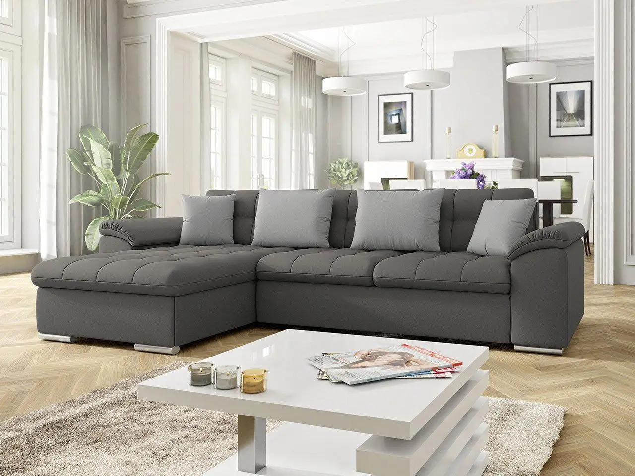 Диван угловой Mirjan24 Dino/Diana Left (Gray/Light Gray) - 4