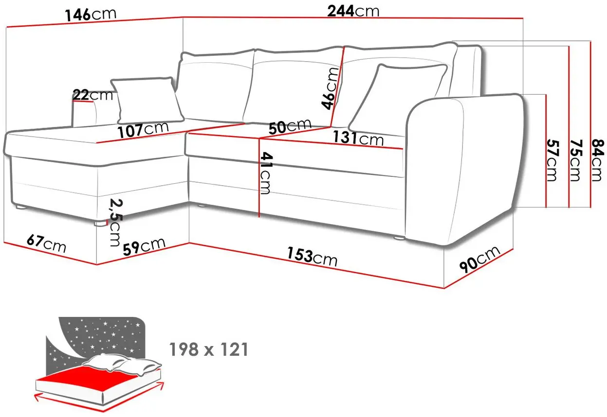 Диван угловой Mirjan24 Domins Lux/Domo (Light Gray/Gray) - 5