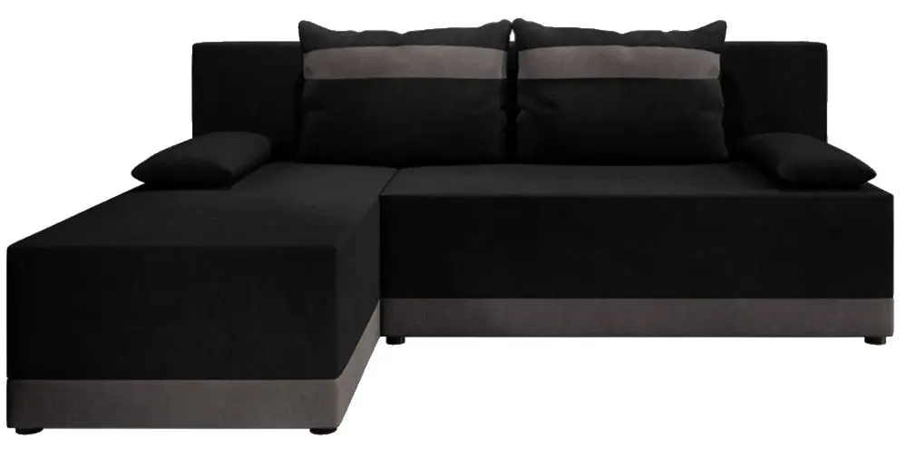 Диван угловой Mirjan24 Henisa/Roco (Black/Gray)