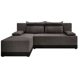 Диван угловой Mirjan24 Henisa/Roco (Gray/Black)