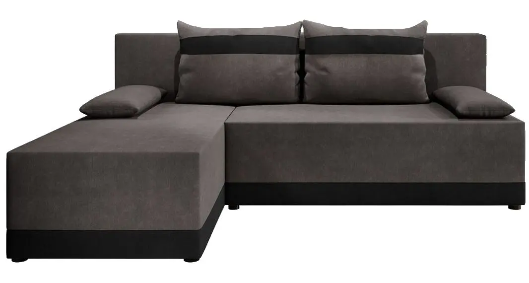 Диван угловой Mirjan24 Henisa/Roco (Gray/Black)