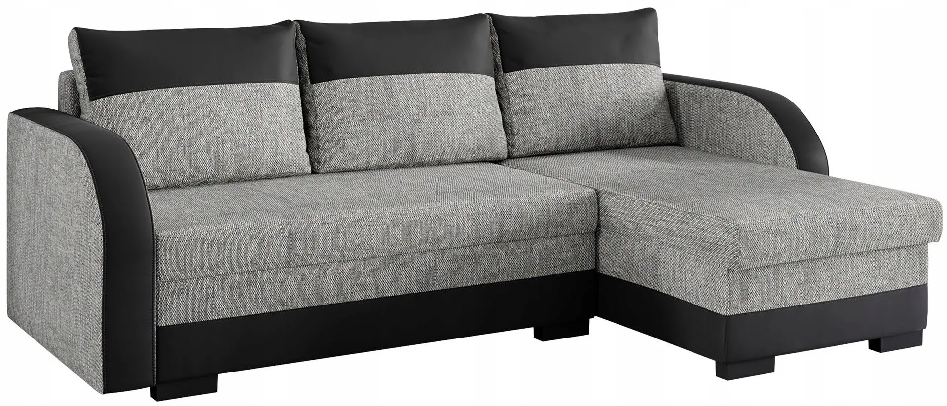 Диван угловой Mirjan24 Jukka/Jozef Soft 011/Lawa 05 (Black/Gray) - 3