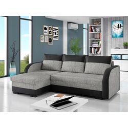 Диван угловой Mirjan24 Jukka/Jozef Soft 011/Lawa 05 (Black/Gray)