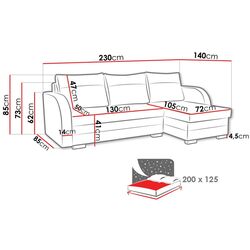 Диван угловой Mirjan24 Jukka/Jozef Soft 011/Lawa 05 (Black/Gray) Thumb