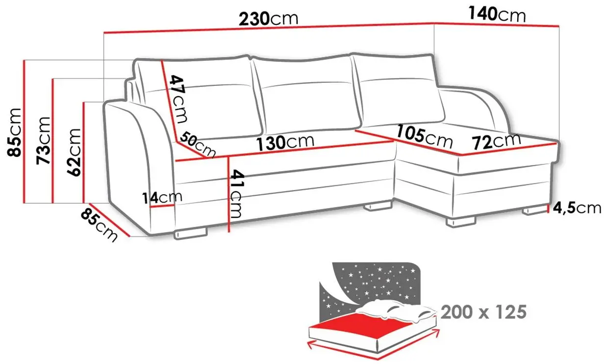 Диван угловой Mirjan24 Jukka/Jozef Soft 011/Lawa 05 (Black/Gray) - 2