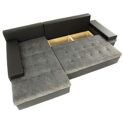 Диван угловой Mirjan24 Kanton/Bangkok Mini Left (Black/Gray) Thumb