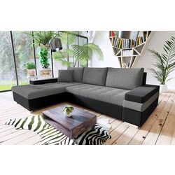 Диван угловой Mirjan24 Kanton/Bangkok Mini Left (Black/Gray) Thumb