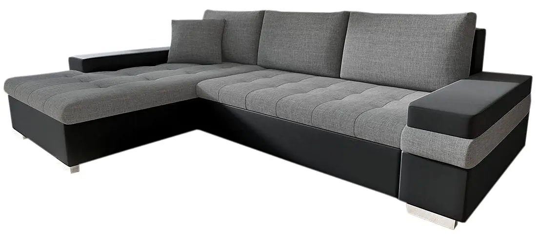 Диван угловой Mirjan24 Kanton/Bangkok Mini Left (Black/Gray)