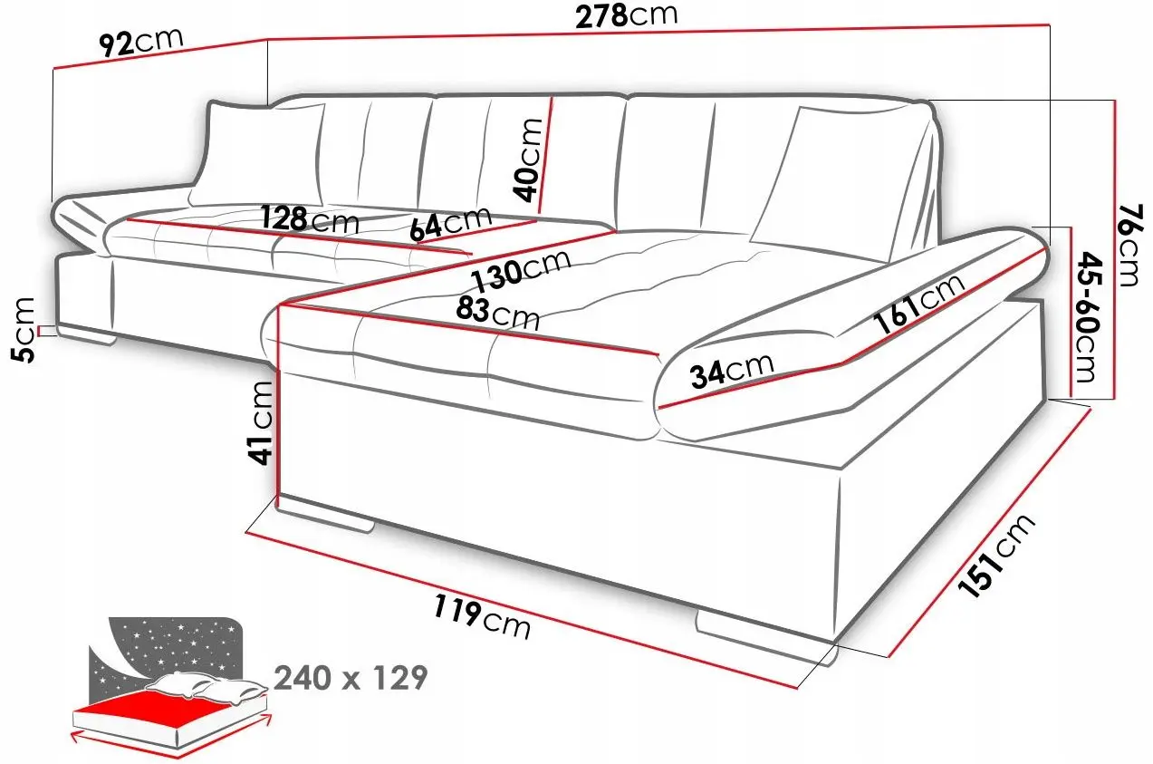 Диван угловой Mirjan24 Laviva/Malwi Left (Gray) - 8