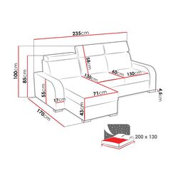 Диван угловой Mirjan24 Losar/Oslo (Gray) Thumb