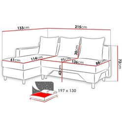 Диван угловой Mirjan24 Martin/Tom Right (Gray/Dark Gray) Thumb