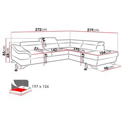Диван угловой Mirjan24 Matiz/Lagos Left (Gray) Thumb