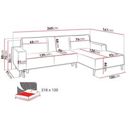 Диван угловой Mirjan24 Motelosa/Mingo Left Zetta 291 (Beige) Thumb