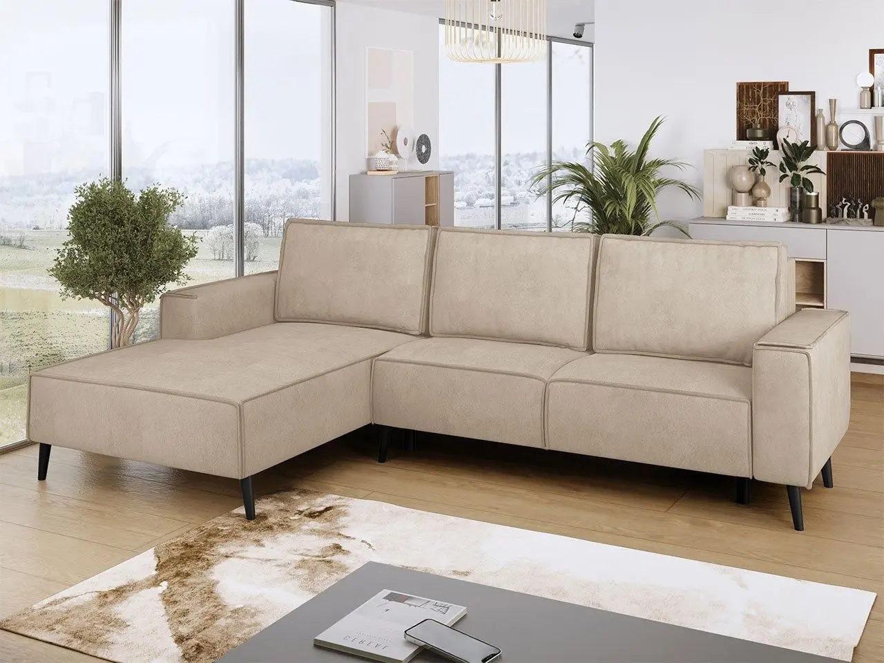 Диван угловой Mirjan24 Motelosa/Mingo Left Zetta 291 (Beige)