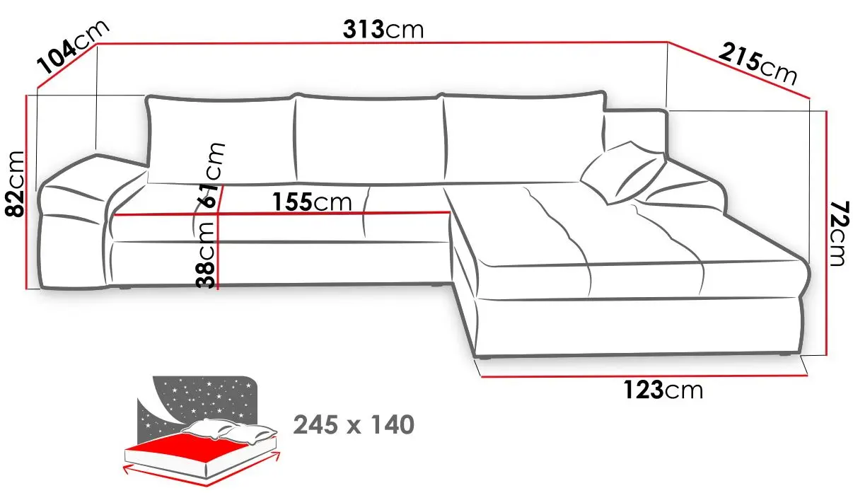 Диван угловой Mirjan24 Nobon/Bono-Bx Left (Gray) - 4