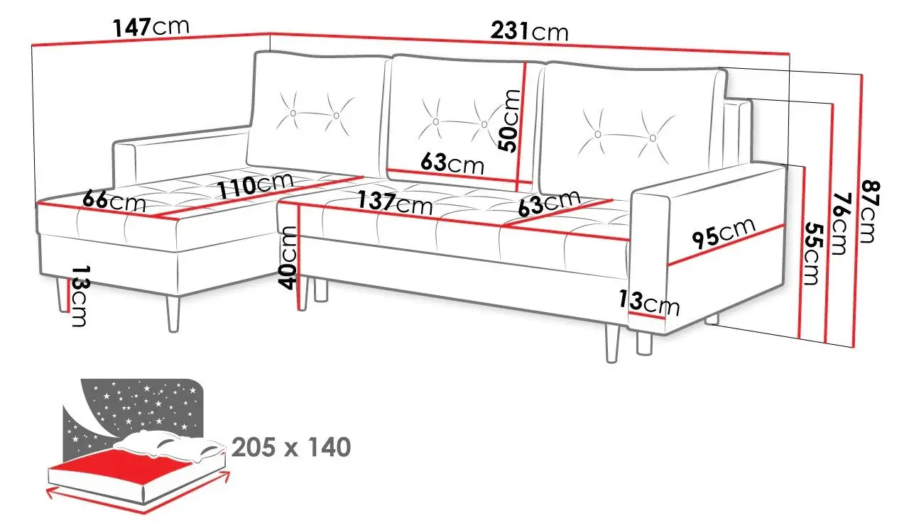 Диван угловой Mirjan24 Nolatio/Kojan (Blue) - 5