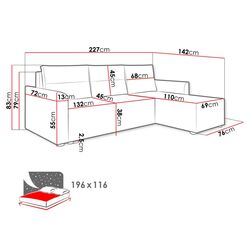 Canapea de colt Mirjan24 Palus/Play (Gray) Thumb