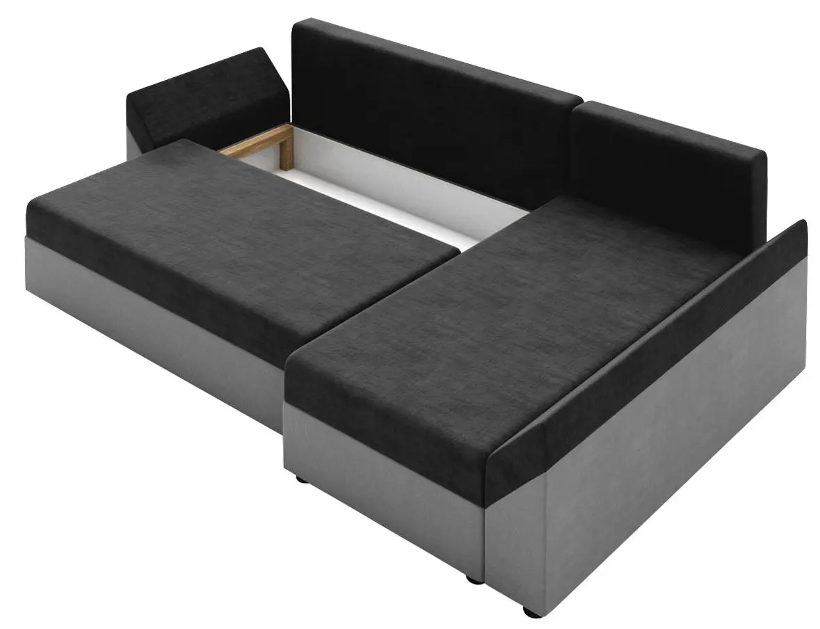 Диван угловой Mirjan24 Peltata/Dante L (Black/Gray) - 2