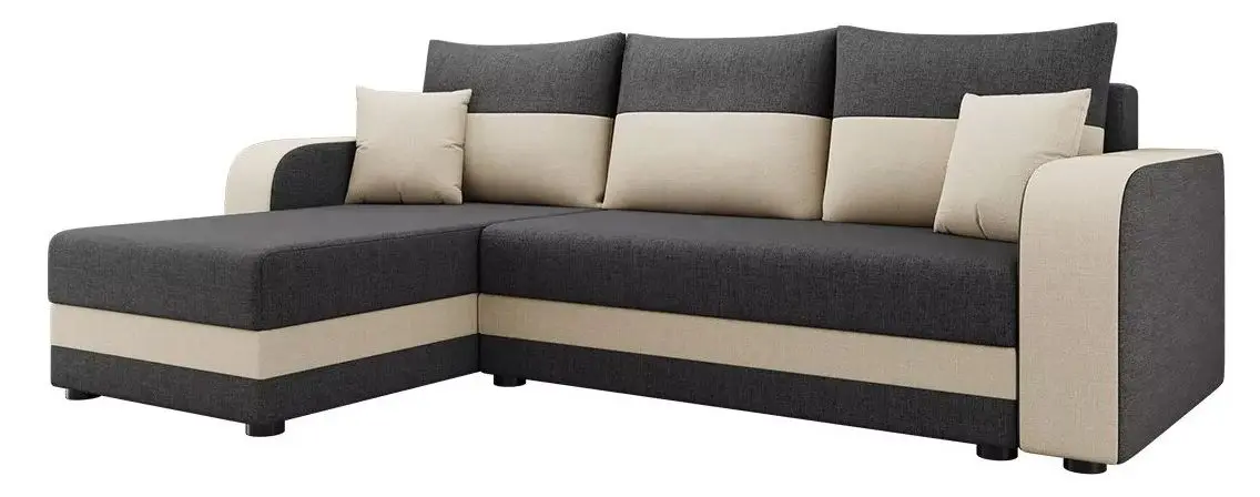 Диван угловой Mirjan24 Poruba Bis/Hewlet Bis (Dak Gray/Beige)