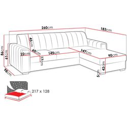 Диван угловой Mirjan24 Ritobeno/Kenzo Left (Gray) Thumb